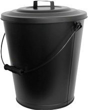 Askebøtte m/ lokk coated stål 26 liter